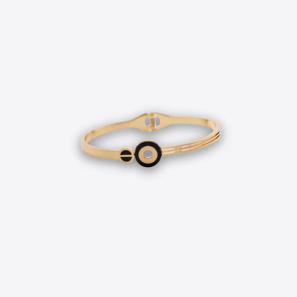 XZ504 – Gold & Black Circle Bracelet