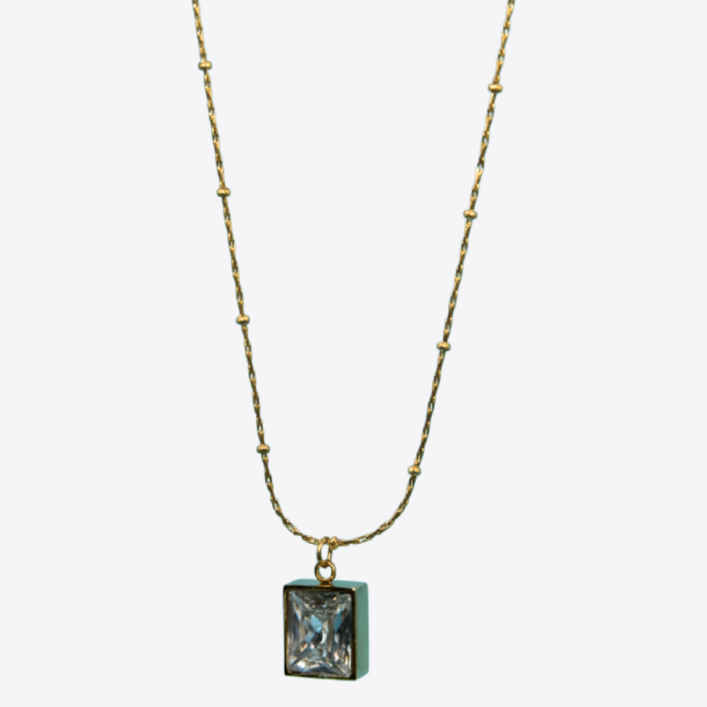 XZ119 – Gold Square Necklace