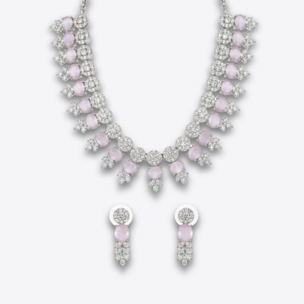 XZ14 – Pink Necklace & Ear Rings Set